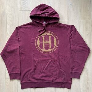 Independent Harry Potter Maroon Hogwarts Hoodie with Gold Emblem Size Medium
